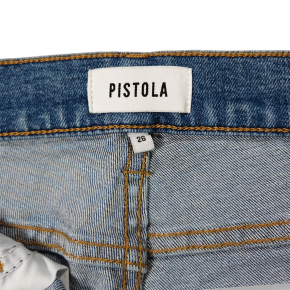 NWT Pistola Aline High Rise Distressed Skinny Ankle Jeans Sz. 26x27 Vintage Blue - Picture 5 of 10